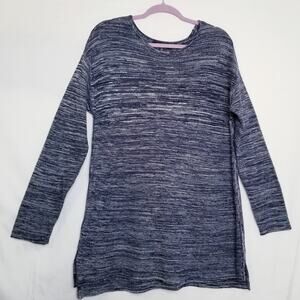 Ellen Tracy Casual Sweater Cotton Blend Pullover Long Sleeve Round Neck Size L